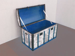 Baul decorativo pintura papel